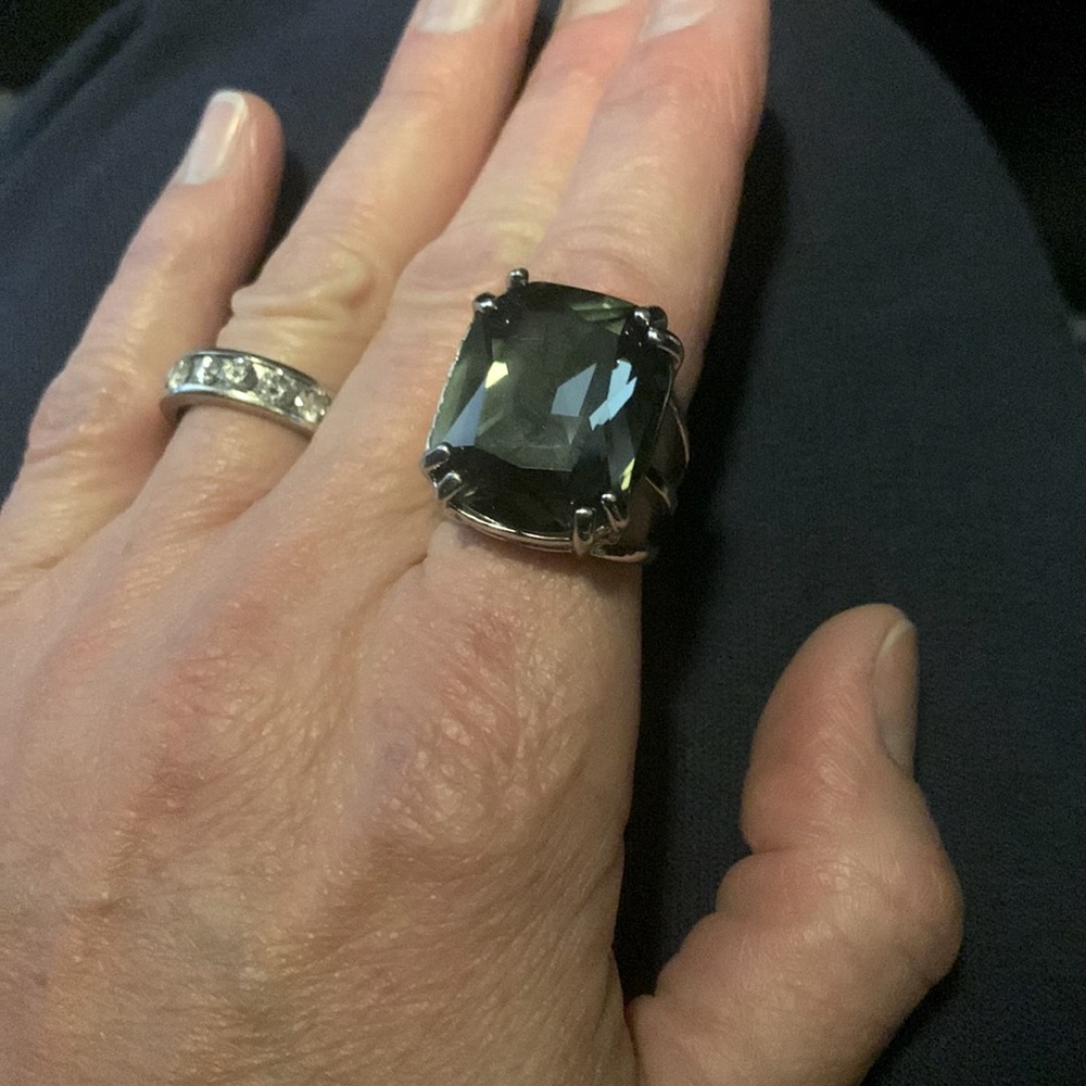 Black and silver ring